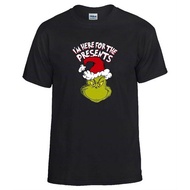 S-5XL Grinch Funny Slogan I Am Here For The Presents Mens Tshirt COD