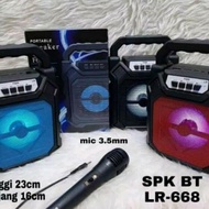 speaker bluetooth karaoke free mic speaker aktif LR668