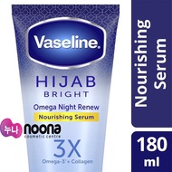 VASELINE HIJAB BRIGHT OMEGA RENEW NOURISHING NIGHT SERUM 3X OMEGA-3 + COLLAGEN 180ML