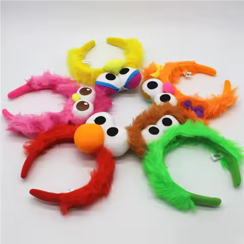 1piece classical Elmo and Cookie Monster Big Bird Hairband plush soft toys Children Educational Toys