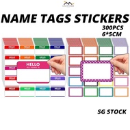 {SG}  300pcs Name Sticker Waterproof Name Label Sticker Waterproof Name Stickers Sticker Name Label 