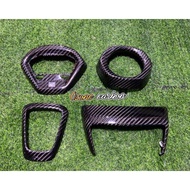 Honda giorno 125 คาร์บอนลาย 4 ชุด 4 ชิ้น ครอบไฟหน้า ครอบไมล์ ครอบโลโก้ ครอบไฟท้าย