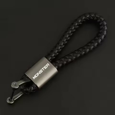 New Fashion Motorcycle Leather Rope Keychain For Ducati Monster 696 795 796 797 821 937 S2R 800 Keyr