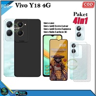 4in1 Case Package Vivo Y18 4G Y100 4G 5G Y03 Soft case Liquid Pro Camera Black