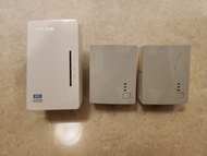 TP-Link AV500 wifi homeplug x1 + AV600 (TL-PA4010)x2 電力線網路轉接器