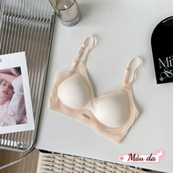 Áo Ngực Áo Lót Bra Su Có Đệm Mút Dày Nâng Ngực 3CM Mịn Không Lộ Viền Không Gọng Hở Lưng Thoáng Mát D