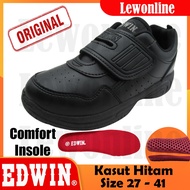EDWIN BLACK SHOE SCHOOL SHOE SINGLE STRAP / Kasut Sekolah Kasut Hitam EW3002