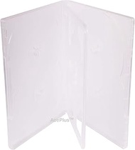 AcePlus 10-Pack Clear Multi-6 DVD Cases - 14mm Standard Thickness, Holds up to 6 Discs with Clear Wr