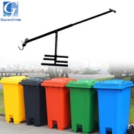 Gazechimp Manual Trash Compactor Touchless Trash Bin Compactor Long Handle Iron Waste Bin