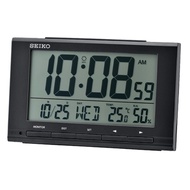 [𝐏𝐎𝐖𝐄𝐑𝐌𝐀𝐓𝐈𝐂] Seiko QHL090K QHL090 Digital Black Thermometer Hygrometer Snooze Desk Table Clock
