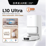 Dreame L10 Ultra 8-in-1 Fully Smart Robot Vacuum Cleaner | Auto Empty Wash Hot Dry Refill | 5300Pa Suction | 7mm Mop Lifting