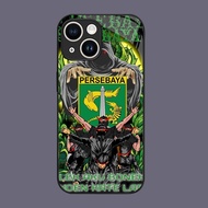 HK-65 Persebaya Glass KACA Casing for iphone 11 Mini 13 12 Pro Max