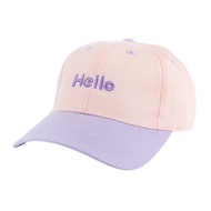 HUGGER小文青撞色兒童棒球帽 Hello粉紫色 HUGGER背包獨角獸同款