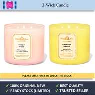 💯Original New BBW 3-Wick Scented Candle Bubbly Rose Pineapple Mango Bath And Body Works Original Outlet Store Gift