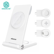 Nillkin 3 In 1 MagSafe แท่นชาร์จไร้สายสำหรับ iPhone 13 Pro Max Xiaomi 12 Fast Charger สำหรับ Samsung Huawei Garmin Apple Watch สำหรับ Airpods Pro