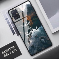 Softcase Glass Kaca Samsung A51 A71 - J76 - Casing Hp - Pelindung hp - Case Handphone - Pelindung H