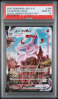 PSA 10 Espeon VMAX 189/S-P Eevee Heroes Eevee's Set card