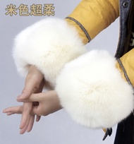 Raccoon Fur Faux Fur Hand Ring Fur Wristband Female Sleeve Faux Rabbit Fur Bracelet Cuff Wrist Sleev