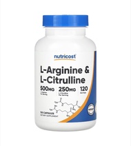Nutricost L-Arginine and L-Citruline contain 120 capsules.