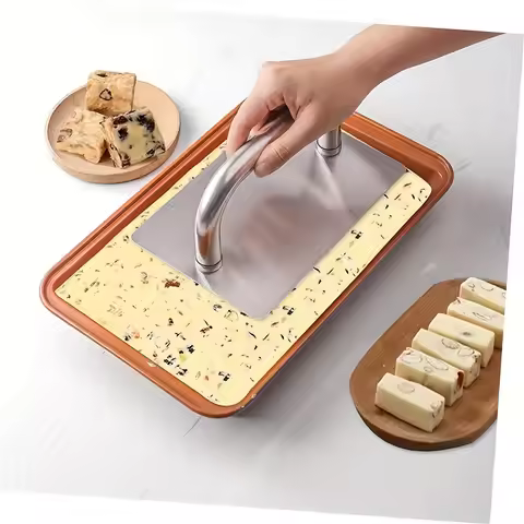 Stainless Steel Burger Press Dough Compactor with Handle Kitchen Baking Tool for Pastries Pies Cooki