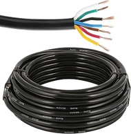 Vehicle Cable 7 Core 10 m Cable Trailer 7-Pin Camping Vehicle Cable Cross Section 7 x 0.5 mm² Round 