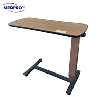 MEDPRO™ Overbed Table with H-Base in Walnut Brown MEDPRO MEDICAL SUPPLIES