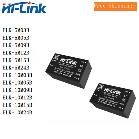 Hi-Link free shipping 10M05 10M03B 10M05B 10M12B 5M05B 5M03B 5M09B AC 220V to DC 12V Power 5W 10W Sw