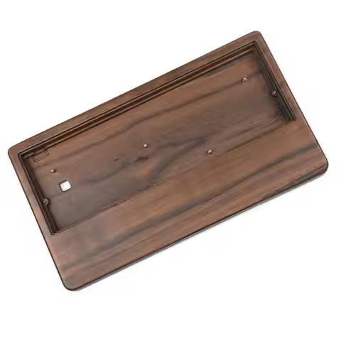 GH60 Bamboo Walnut Wooden Case Wrist Rest 2 in 1 For 60% Mini Mechanical Gaming Keyboard Compatible 
