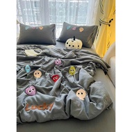 Embroidered Bedding Set – Lucky Lucky – Set of 4 CoolPiece at Cozy