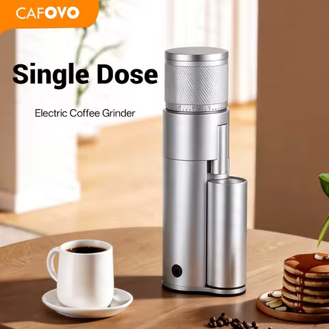 CAFOVO G248C-N Professional Espresso Grinder 48mm 7 core Single Dosing Electrical Coffee Bean Grinde