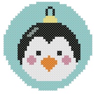 (PDF/XSD) Cross Stitch Pattern - Christmas Ornament Penguin