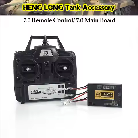 HENG LONG Tank Accessory 2.4GHz 7.0 Remote Controls 7.0 Transmitter Main Board Receiver with M1A2/T9