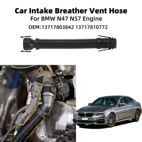 Car Intake Breather Vent Hose 13717803842 13717810772 Auto Replacement Accessory For BMW N47 N57 Eng