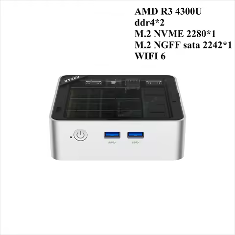JB03 Mini Computer AMD Ryzen 3 4300U WIFI 6 DDR4 M2 SSD Ultra Slim PC
