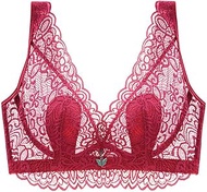 Women's Minimiser Bra with Underwire, Large Sizes, Unlined Full Cup, Lace Bustier, Push Up Bra, Wide