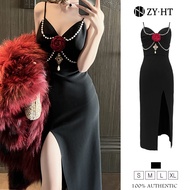 ZY.HT EraVogue เดรสผู้หญิง เดรสสีดำ เดรสสายเดี่ยว เดรสรัดรูป เดรสออกงาน เดรสไปงานแต่ง เดรสเซ็กซี่ เด