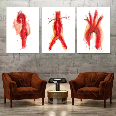 Cardiovascular Watercolor Art Print - Abdominal Aneurysm, Aorta and Thoracic Aneurysm - Anatomy Art 
