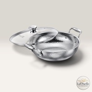 Prestige Hammered Triply Stainless Steel Kadai 24cm