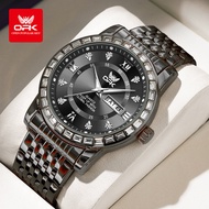 นาฬิกา OPK สำหรับผู้ชายของแท้กันน้ำ2024สไตล์ใหม่นาฬิกาควอตซ์ลูมินัสปฏิทินสแตนเลสสำหรับธุรกิจแฟชั่นคุ