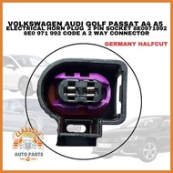 VOLKSWAGEN AUDI GOLF PASSAT A4 A5 ELECTRICAL HORN PLUG  2 PIN SOCKET 8E0971992 8E0 971 992 CODE A 2 
