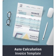 Auto Calculation Invoice Template | Invoice Excel Numbers