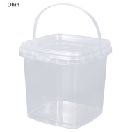 [Dhin] 280ML/500ML/1L/2L Plastic Bucket with Lid and handle Food Storge Container COD