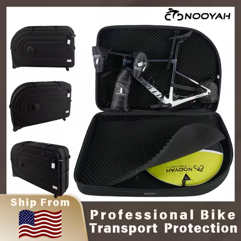 NOOYAH Bike Travel Case with EVA Hard Shell No Handlebar Disassembly Full Protection Accessories Air