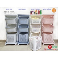 Multi-function 3-Storey Storage Shelf 5567, 3-Storey Clothes Basket With Vietnamese-Japanese Plastic