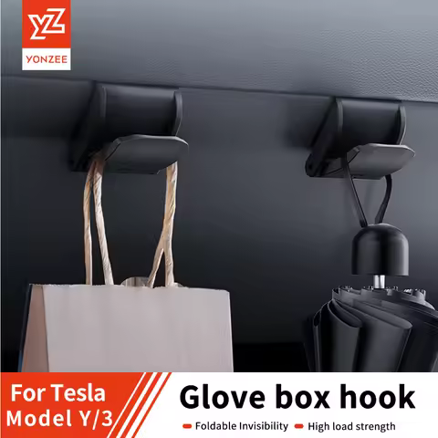 YZ For New Tesla Model 3/Y Highland Juniper Glove box Car Hooks ABS Storage Holder Tesla Model 3 Car