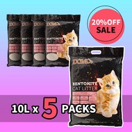 DOMO+ Premium Bentonite Cat LItter 10L X 5 packs/10Packs/20Packs
