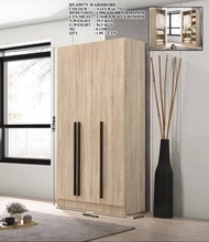 I HOME ELVIS 3 Doors Wardrobe with Shelf / Kabinet Baju / Putih / Almari Pakaian Budak / Almari Baju