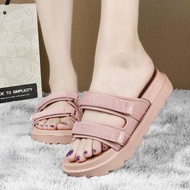 Korean Summer Muffin Thick Bottom Slippers Brazilian KT Women Sandals Slide Two Strap Adjustable Slip on