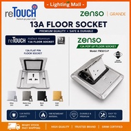 Zenso / Retouch 13A British Floor Socket & Zenso / Retouch 13A British Pop up Socket