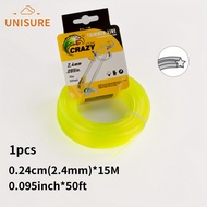 TEMU 1 ชิ้น สายตัดหญ้าอเนกประสงค์ - 0.095 นิ้ว/50 ฟุต ไนลอน, ใช้ได้ใน 79 ประเทศ, สีส้ม/เหลือง/กลม/ดา